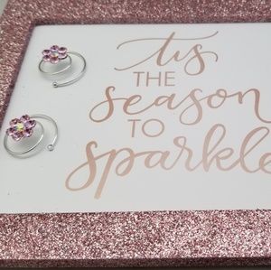 Hair Jewlery Flower Rhinestone Spinners 2 Prom